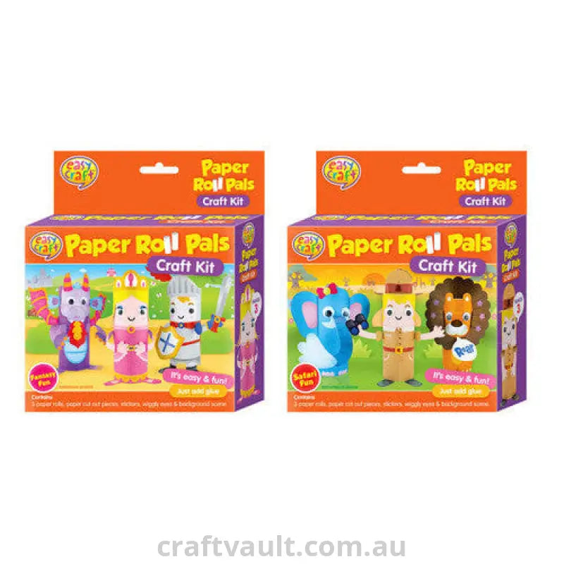 Paper Roll Craft Kit 3pk Pals 2 Assorted