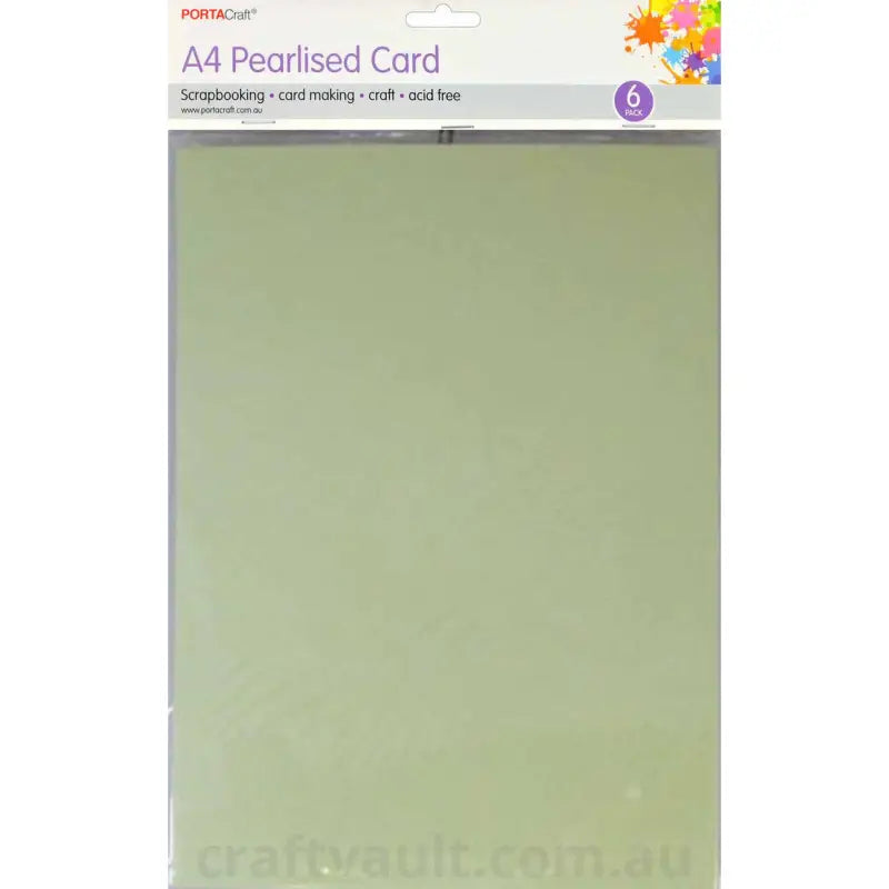 Pearlise Card Heavy Weight A4 6pk 09 Mint