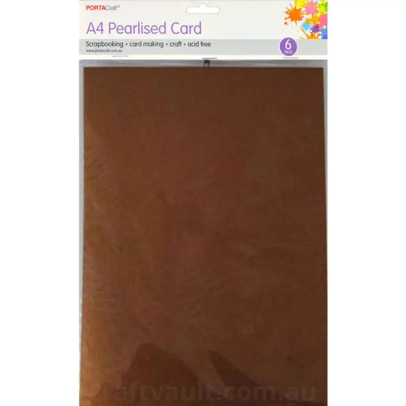 Pearlise Card Heavy Weight A4 6pk Bronze