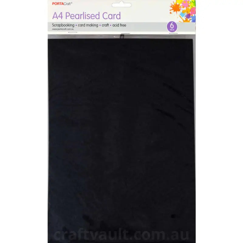 Pearlise Card Heavy Weight A4 6pk Gunmetal