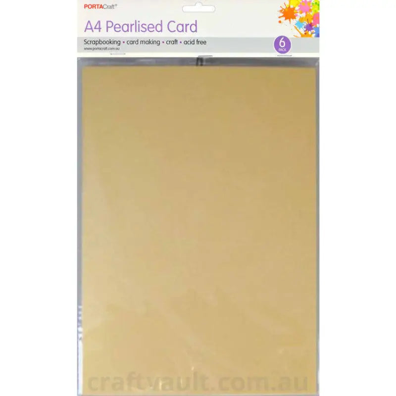 Pearlise Card Heavy Weight A4 6pk Ivory