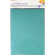 Pearlise Card Heavy Weight A4 6pk Soft Blue