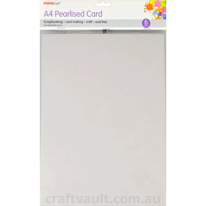 Pearlise Card Heavy Weight A4 6pk White