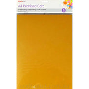Pearlise Card Heavy Weight A4 6pk Yellow Gold