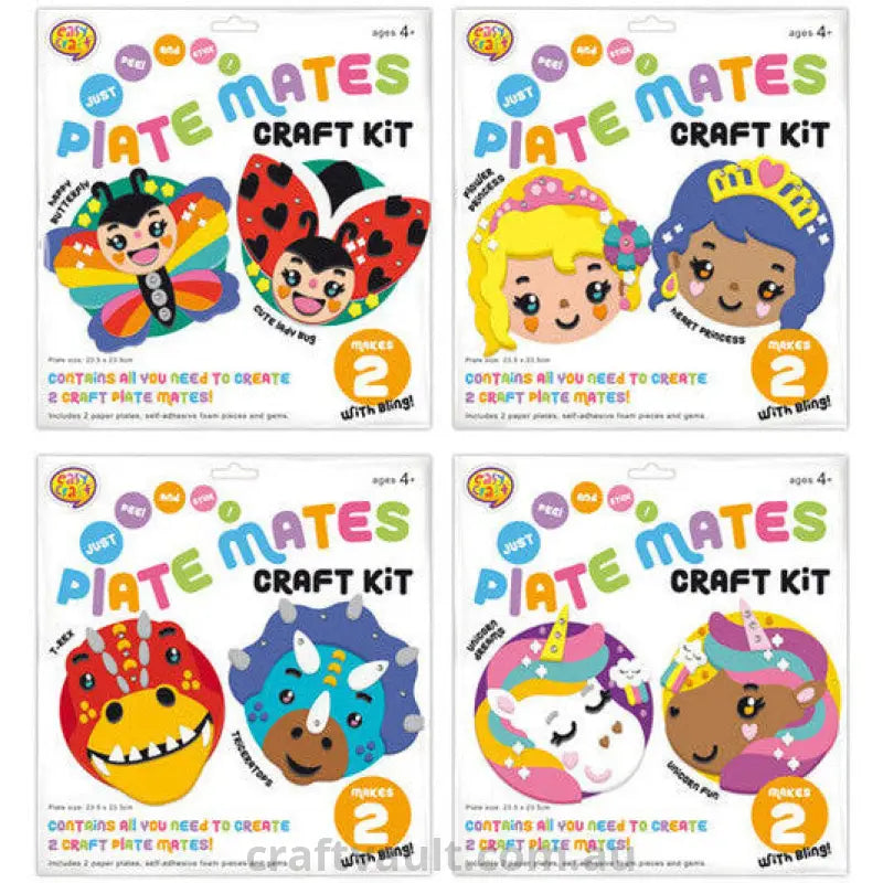 Plate Mates Craft Kit 2pk 4 Assorted