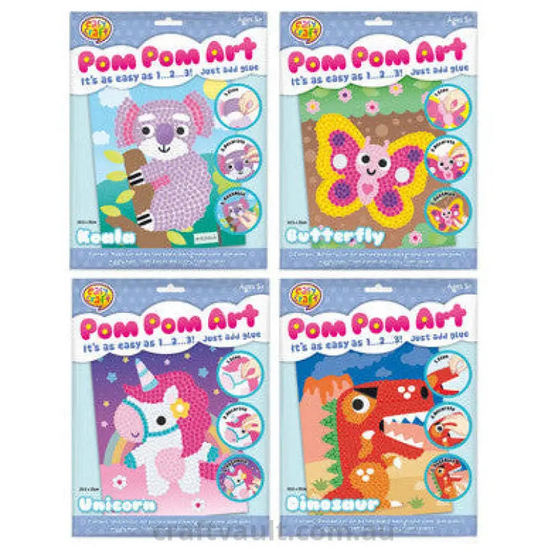 Pom Pom Craft Kit 4 Assorted