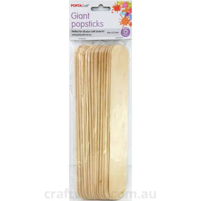 Popsticks 254x32mm Giant 15 pieces Natural