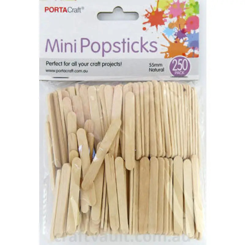 Popsticks 55mm Mini 250 pieces Natural