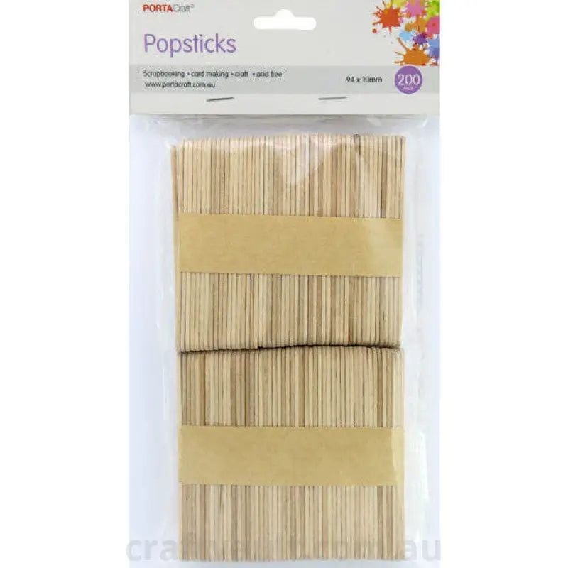Popsticks 94x10mm Medium 200 pieces Natural