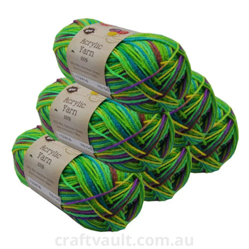 Rainbow Acryl Yarn 100gm 189m 8ply Green