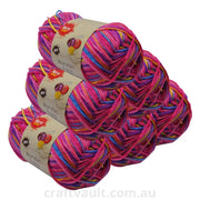 Rainbow Acryl Yarn 100gm 189m 8ply Tutti Frutti