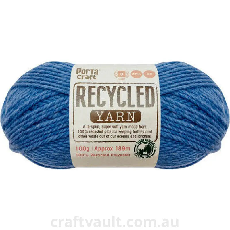 Recycled Yarn 100g 189m 8ply Bluestone Melange