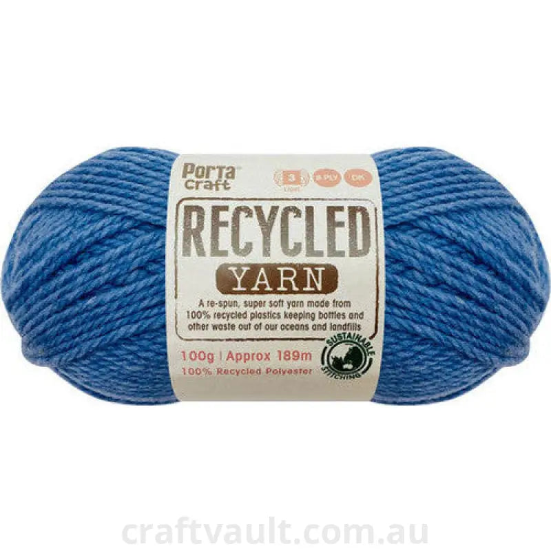 Recycled Yarn 100g 189m 8ply Bluestone Melange