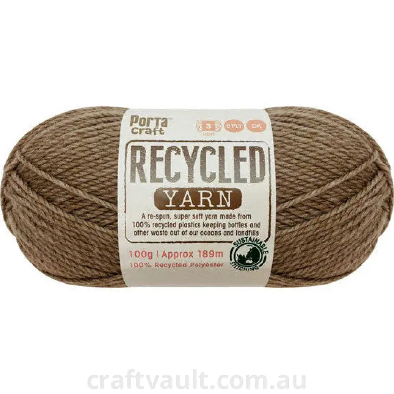 Recycled Yarn 100g 189m 8ply Cinnamon Melange