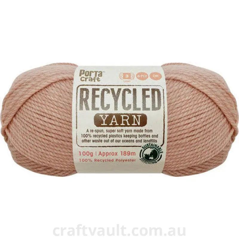 Recycled Yarn 100g 189m 8ply Dusty Pink