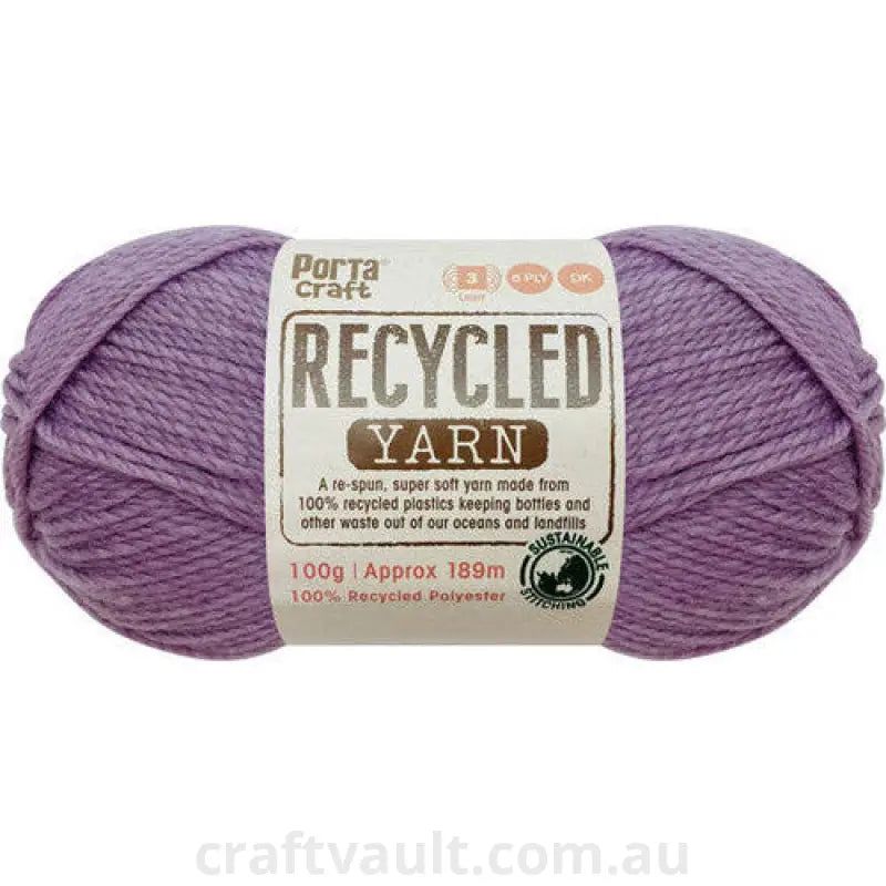 Recycled Yarn 100g 189m 8ply Lilac Melange