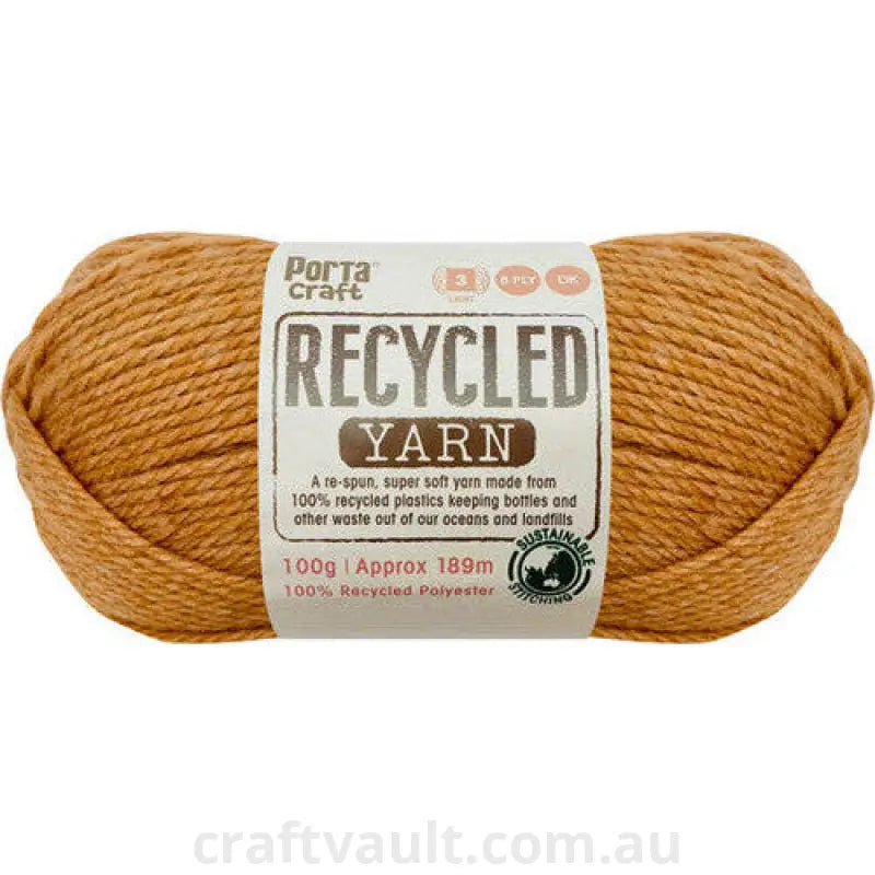 Recycled Yarn 100g 189m 8ply Mustard Melange