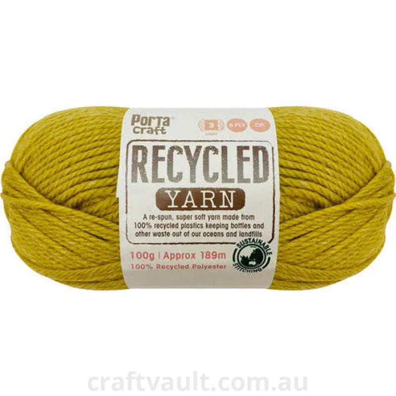 Recycled Yarn 100g 189m 8ply Olive Melange