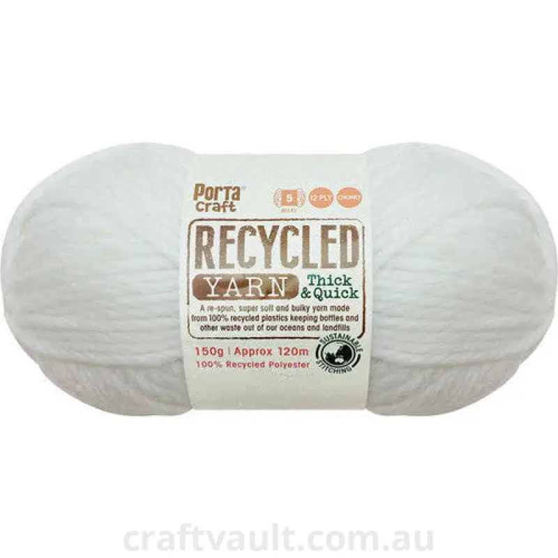 Recycled Yarn 150g 120m 12ply Vintage White