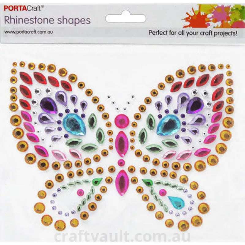 Rhinestone Decal Butterfly 150x120mm 1 Sheet