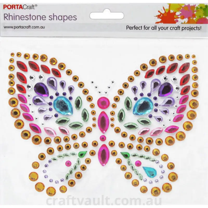 Rhinestone Decal Butterfly 150x120mm 1 Sheet