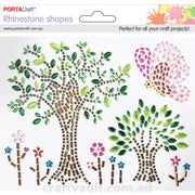 Rhinestone Decal Garden & Butterfly 150x120mm 1 Sheet