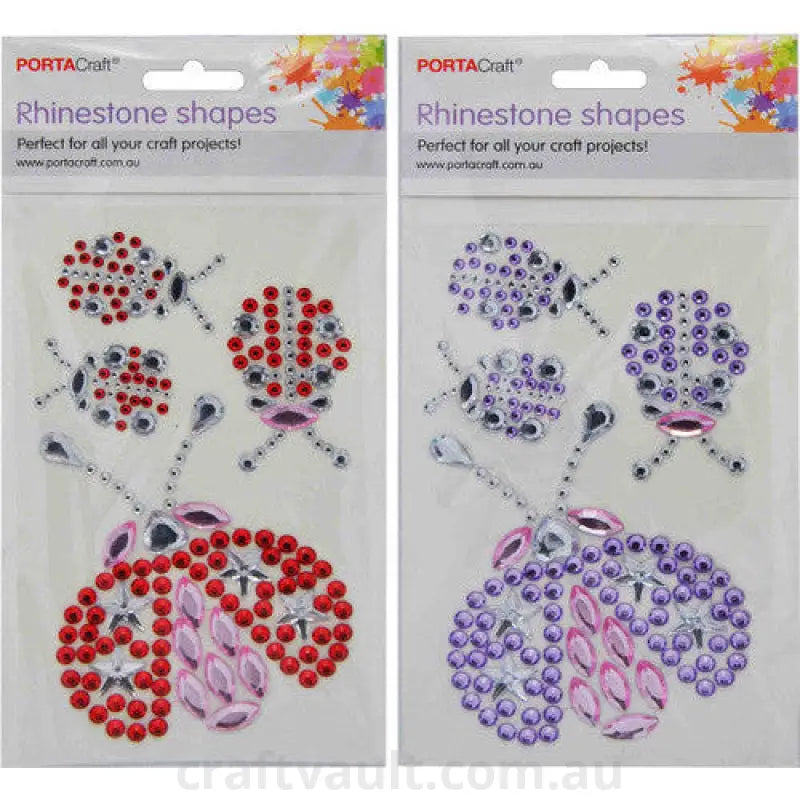 Rhinestone Decal Ladybugs 4pk 2 Assorted