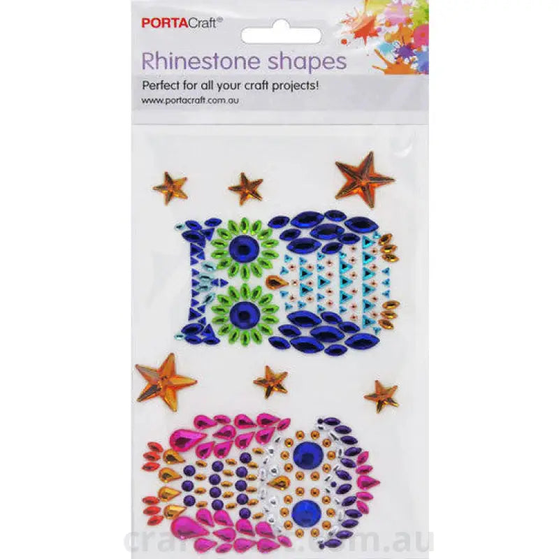 Rhinestone Decal Owls & Stars 7pk 1 Sheet