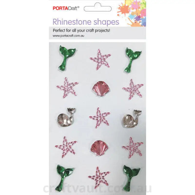 Rhinestone Decal Sea 15pk 1 Sheet