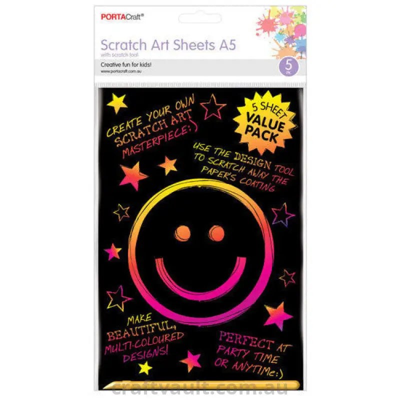 Scratch Art Sheet A5 5pk