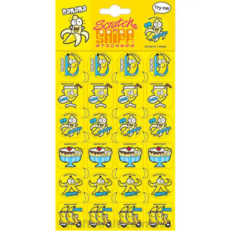 Scratch N Sniff Stickers - Banana Scented