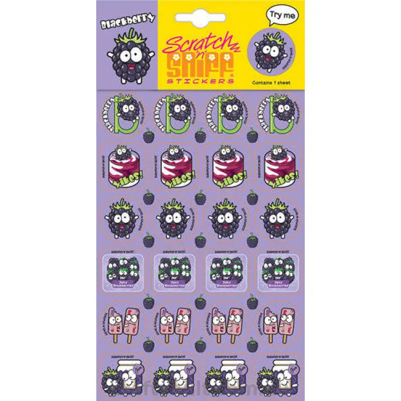 Scratch N Sniff Stickers - Blackberry Scented