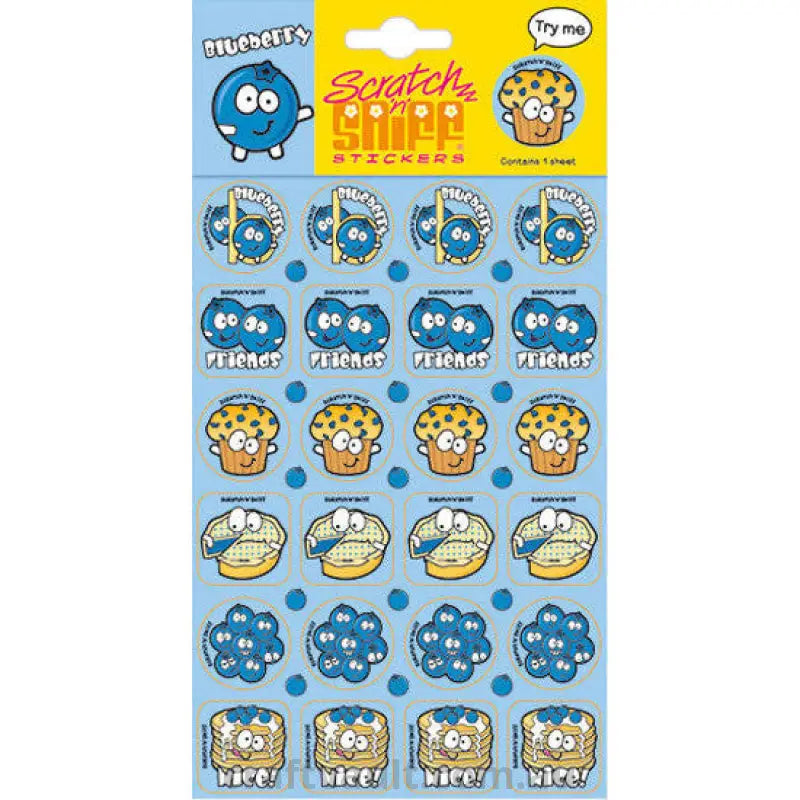 Scratch N Sniff Stickers - Blueberry Scented