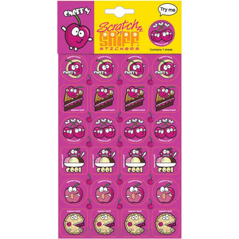 Scratch N Sniff Stickers - Cherry Scented