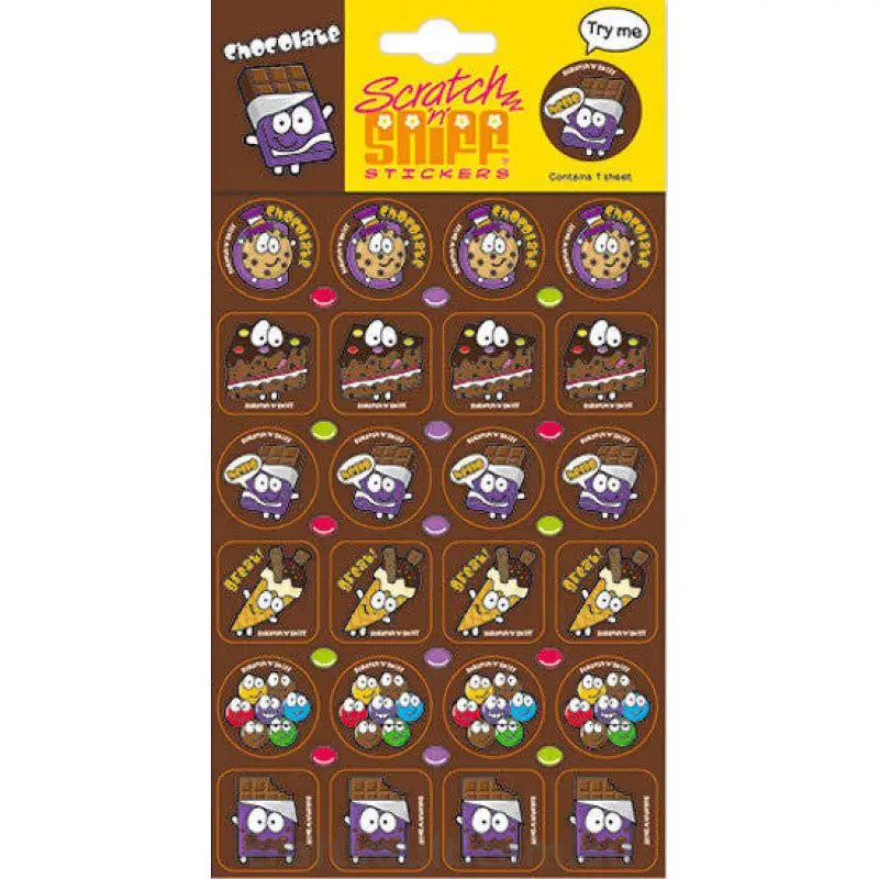 Scratch N Sniff Stickers - Chocolate Scented