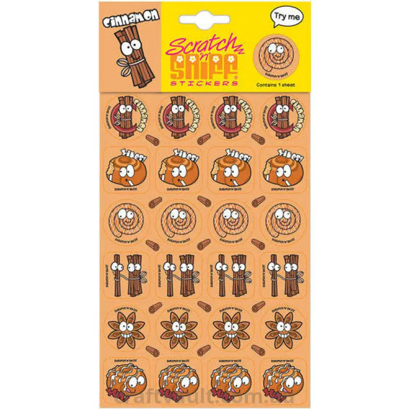 Scratch N Sniff Stickers - Cinnamon Scented
