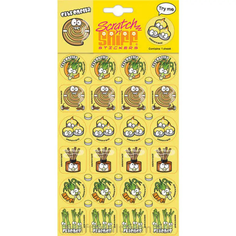 Scratch N Sniff Stickers - Citronella Scented