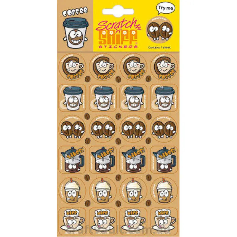Scratch N Sniff Stickers - Coffee Scented