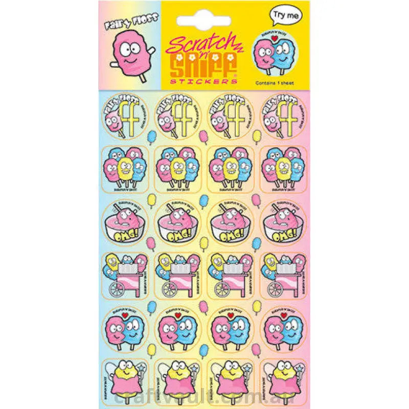 Scratch N Sniff Stickers - Fairy Floss Scented