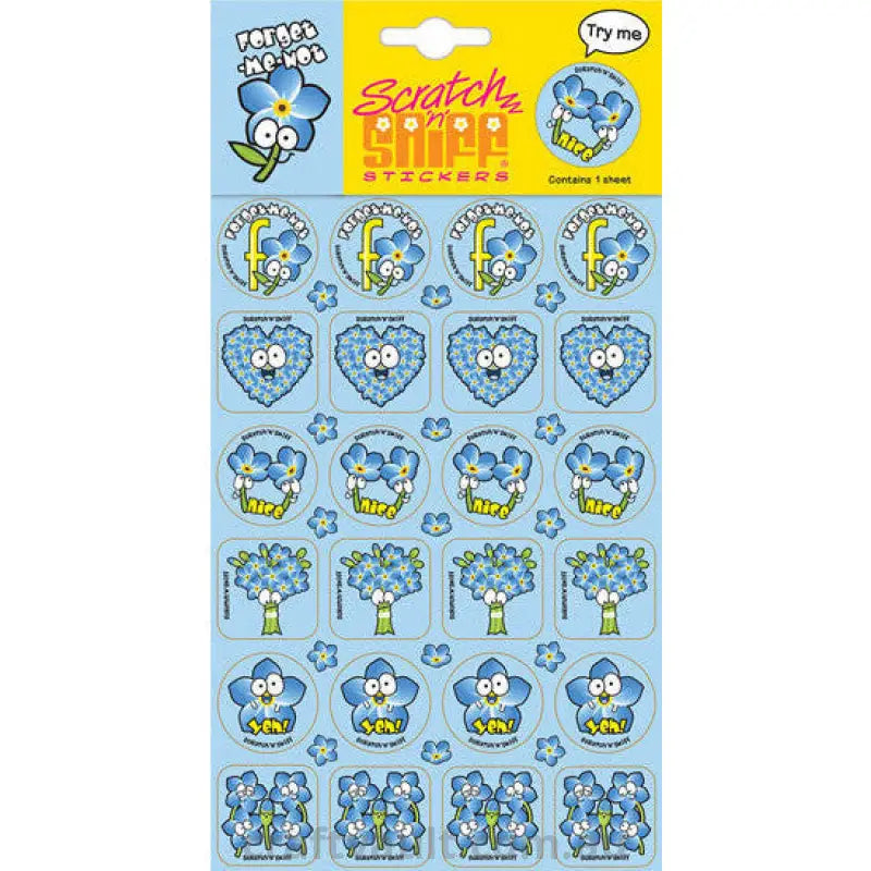 Scratch N Sniff Stickers - Forget-Me-Not Scented