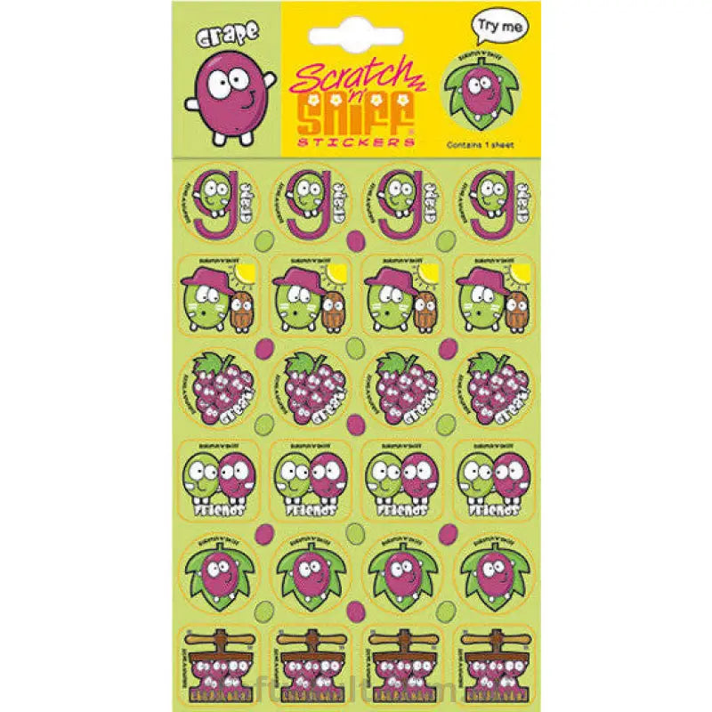 Scratch N Sniff Stickers - Grape Scented