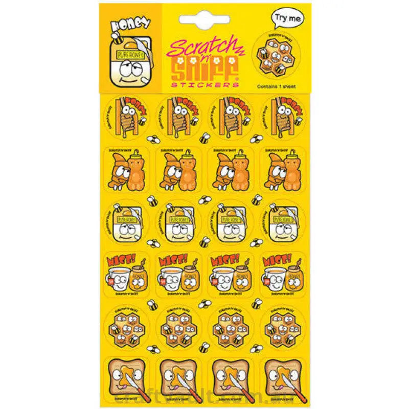 Scratch N Sniff Stickers - Honey Scented