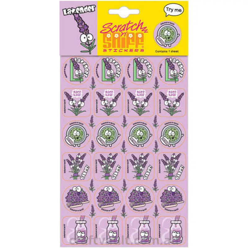 Scratch N Sniff Stickers - Lavender Scented