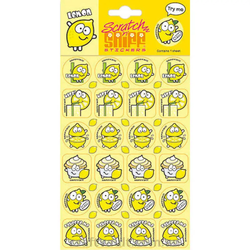 Scratch N Sniff Stickers - Lemon Scented