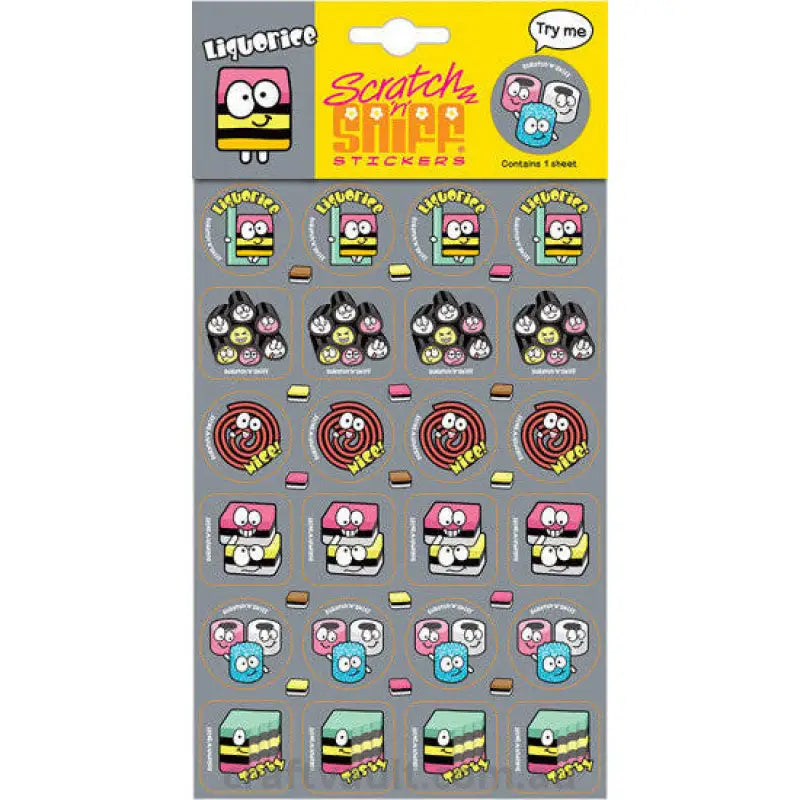 Scratch N Sniff Stickers - Liquorice Scented