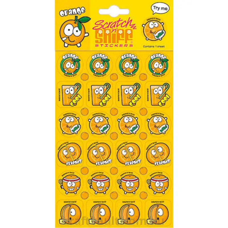 Scratch N Sniff Stickers - Orange Scented