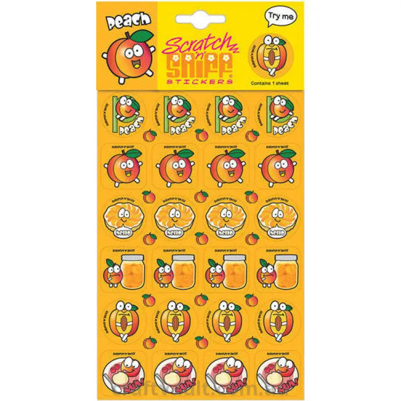 Scratch N Sniff Stickers - Peach Scented