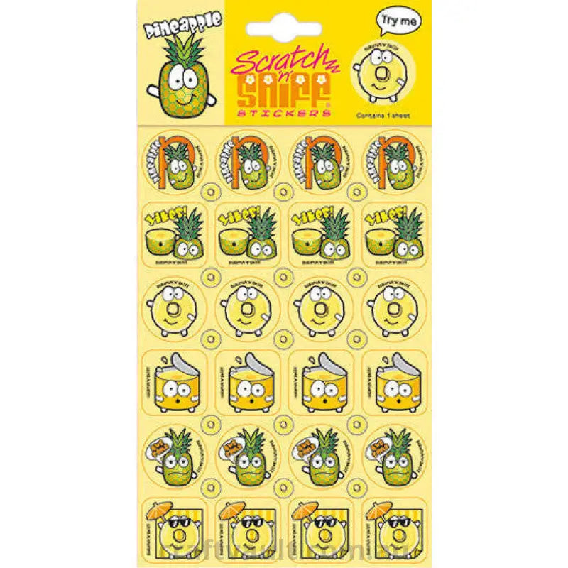 Scratch N Sniff Stickers - Pineapple Scented