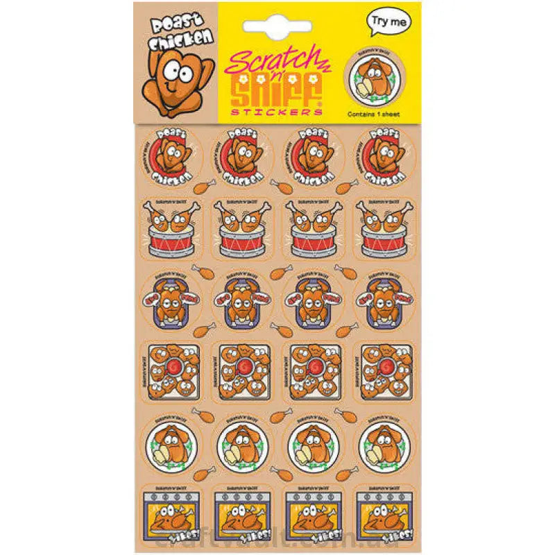 Scratch N Sniff Stickers - Roast Chicken Scented