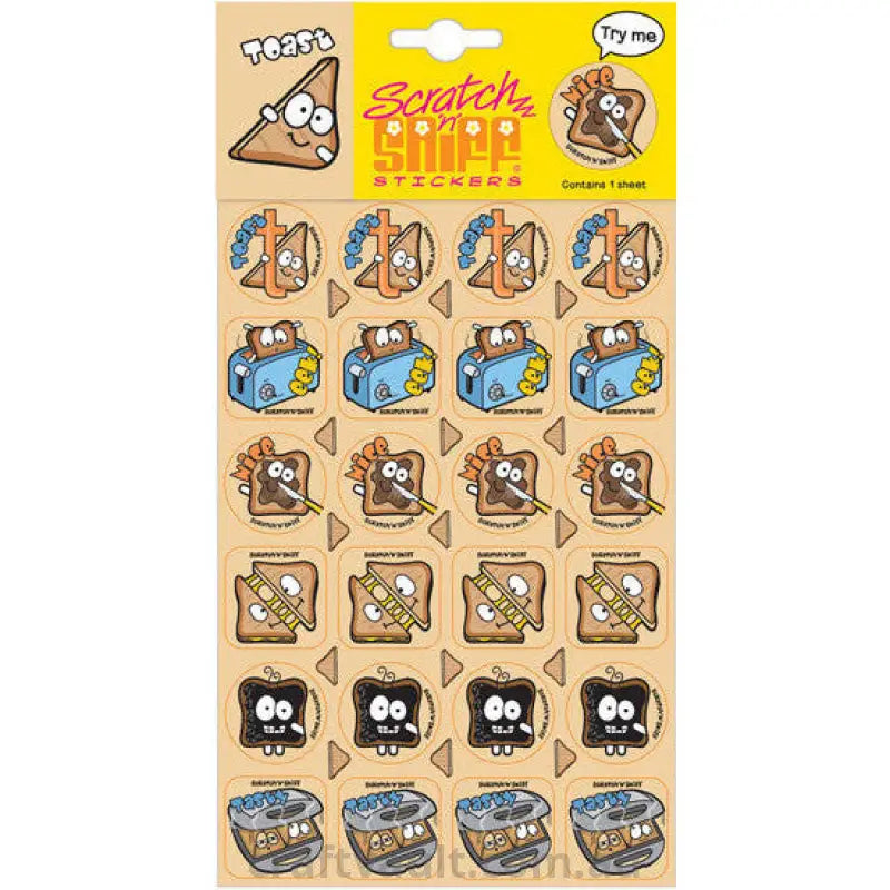 Scratch N Sniff Stickers - Toast Scented